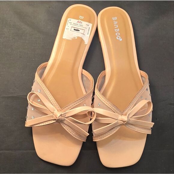 BRAND NEW BAMBOO BOWNOT SLIDE SANDAL - Picture 2 of 15